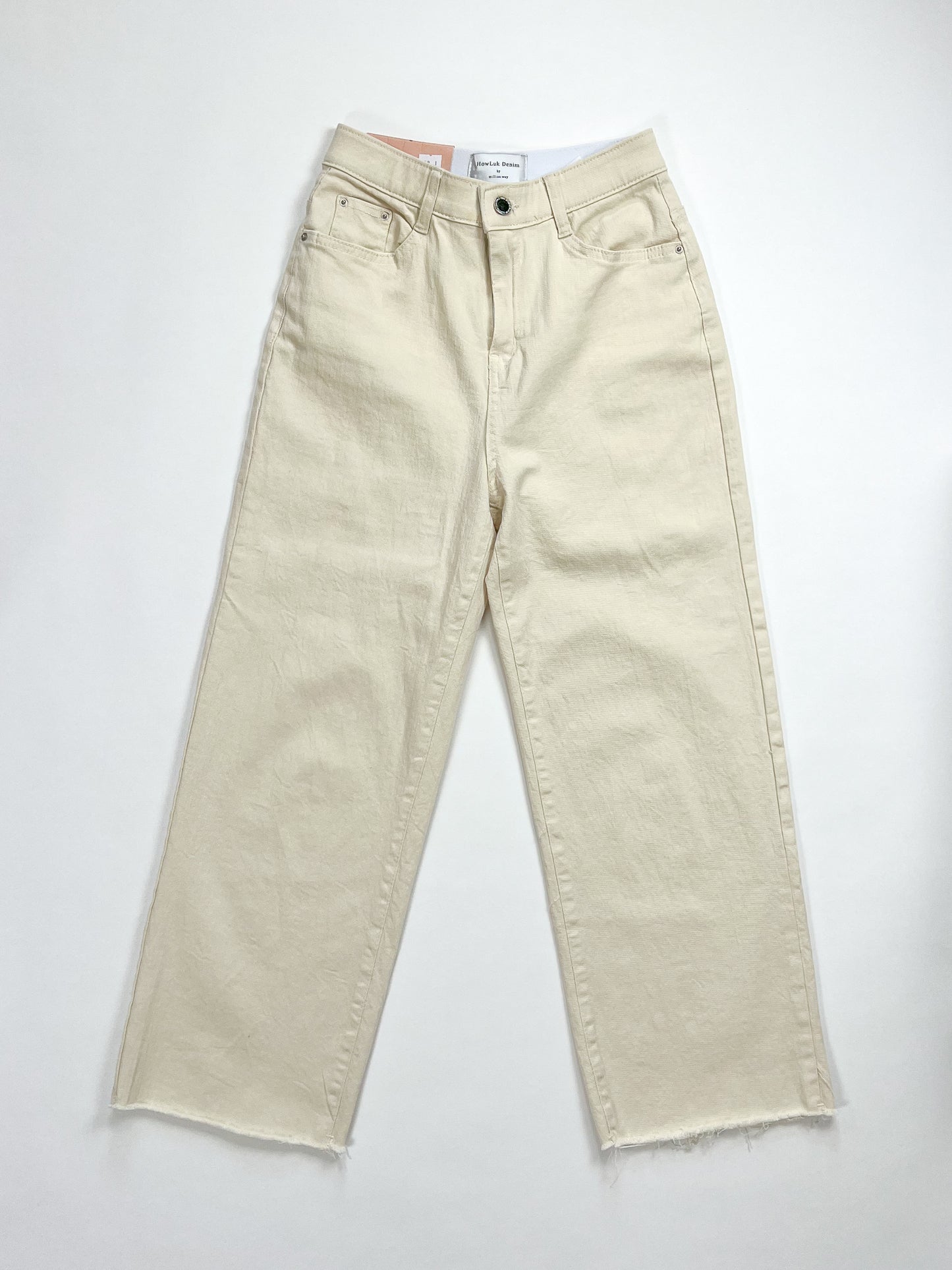 High waist wide ankle jeans