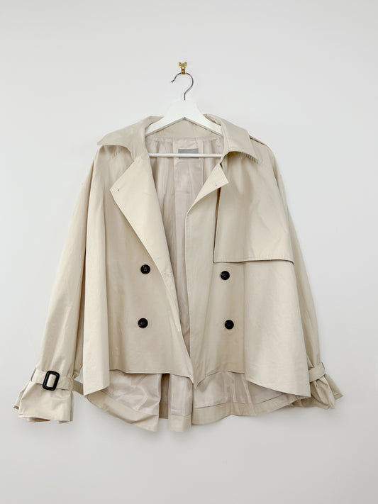 Kort oversized trenchcoat