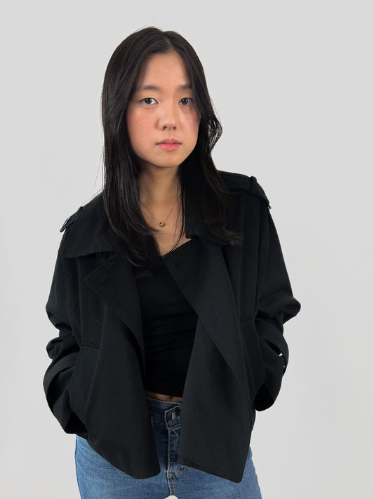 Cropped trenchcoat