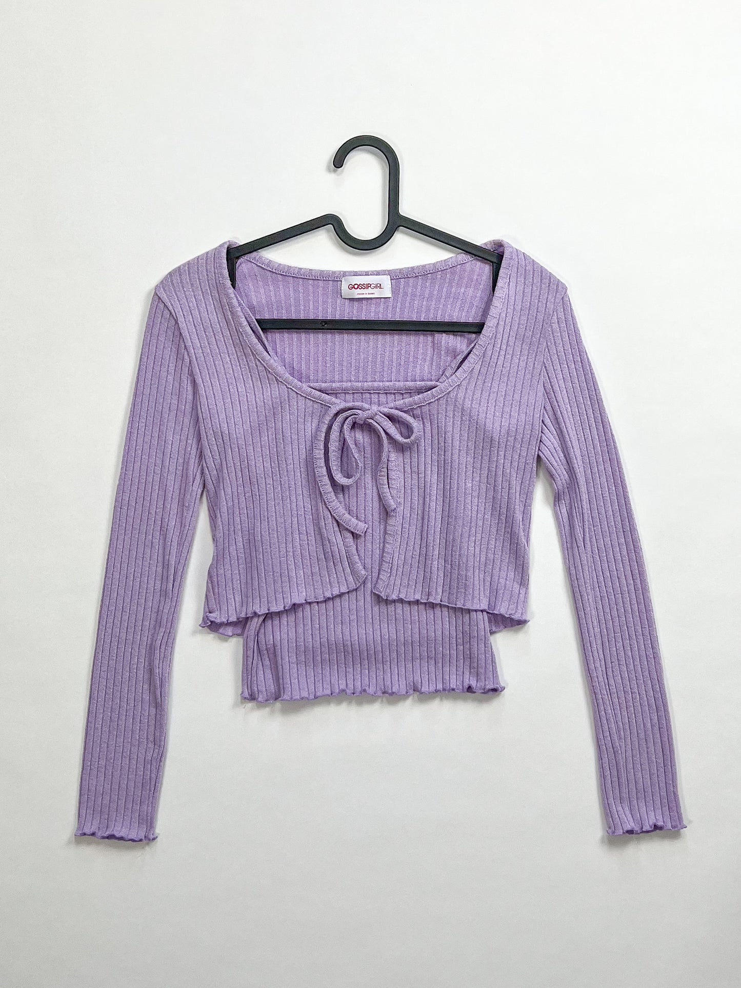 Ribbstickad överdelsset