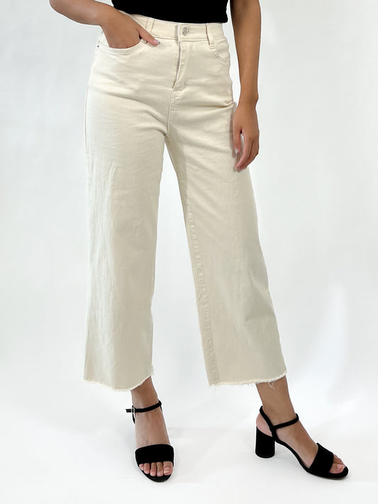 High waist wide ankle jeans