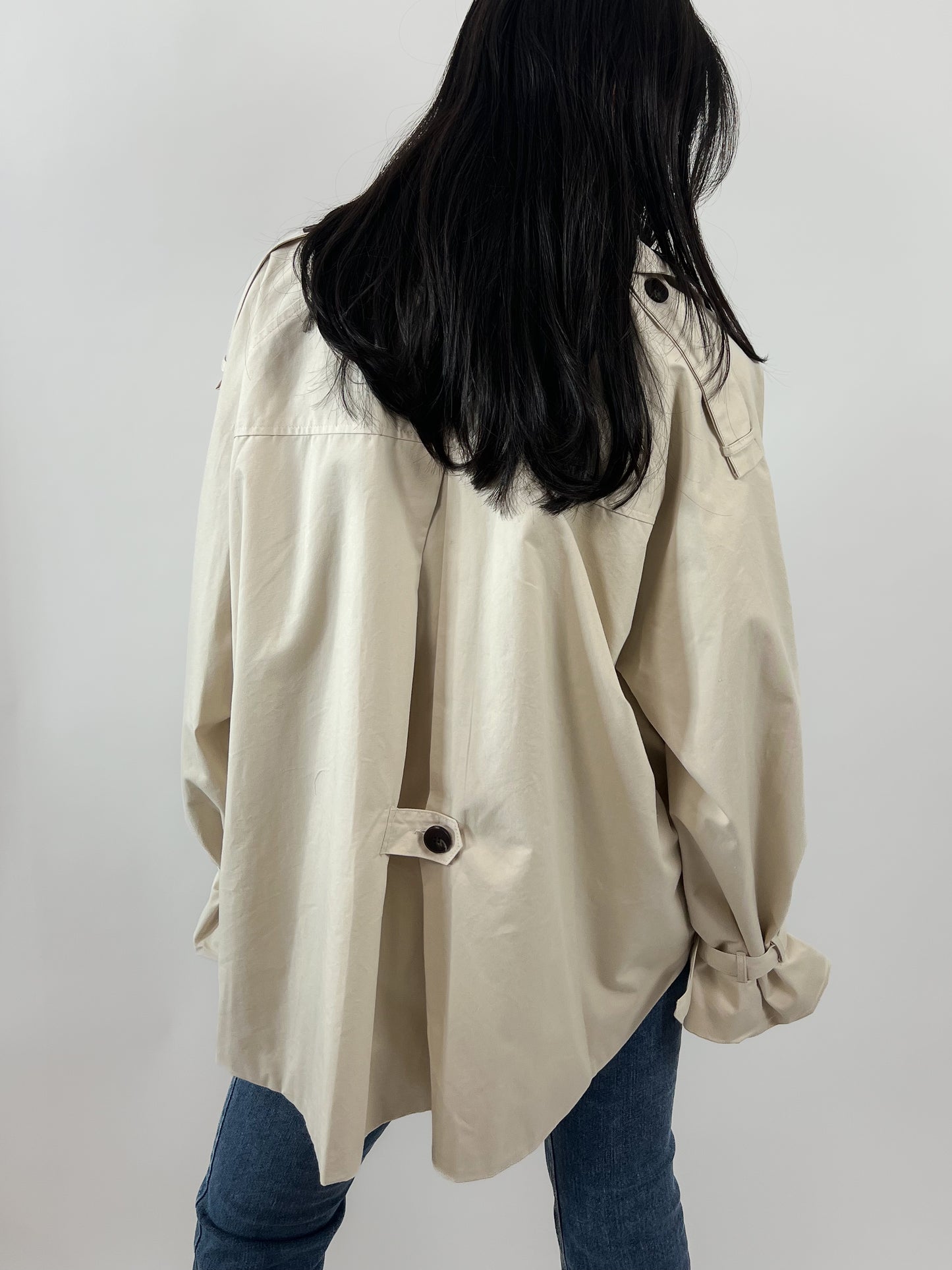 Kort oversized trenchcoat